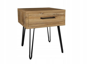 Szafka nocna drewno retro 40x40cm loft nogi