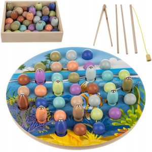 GRA ŁOWIENIE RYBEK DREWNO Montessori Drewniane