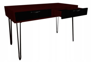 Biurko wenge, czarne front ,metalowe nogi 120x60cm