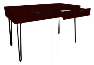 Biurko wenge, metalowe nogi 120x60cm loftowe