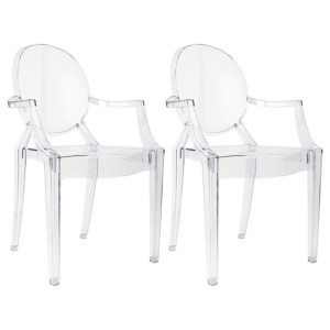 2 krzesła Louis Ghost transparentne
