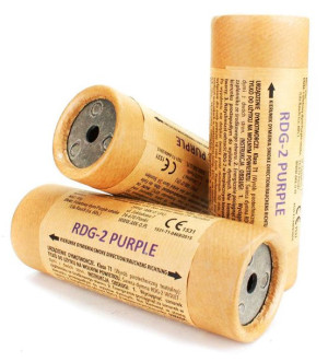 zestaw - 3 x świeca dymna - fioletowa - zawleczka - rdg-2-purple - ark-o