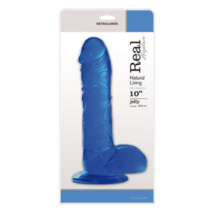Dildo-fallo Jelly Real Rapture Blue 10""""""""""""""""""""""""""""""""