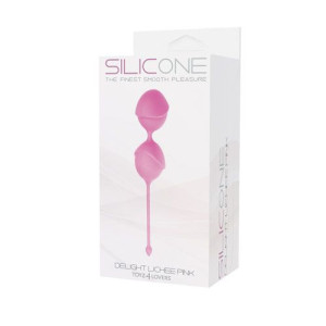 Kulki-palline Delight Pussy Lichee Silicone Pink