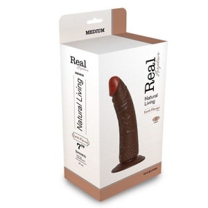 Wibrator-realistic Vibrator Real Rapture Brown 7""""""""""""""""