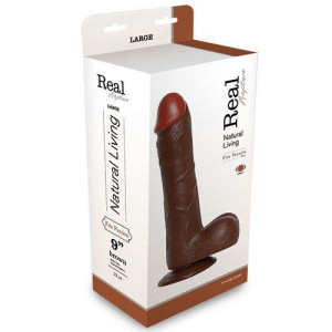 Wibrator-realistic Vibrator Real Rapture Brown 9""""""""""""""""