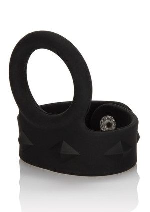 3-Snap Scrotum Ring - Medium Black