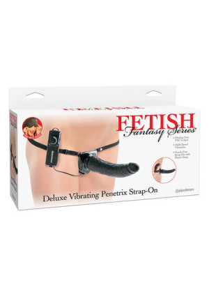 Deluxe Vibrating Strap-On Black
