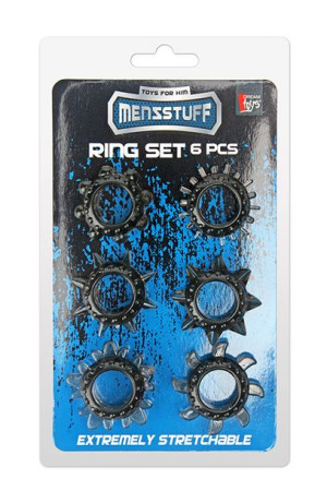 Menzstuff 6pc Stretcheable Ring Set