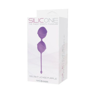 Kulki-palline Delight Pussy Lichee Silicone Purple