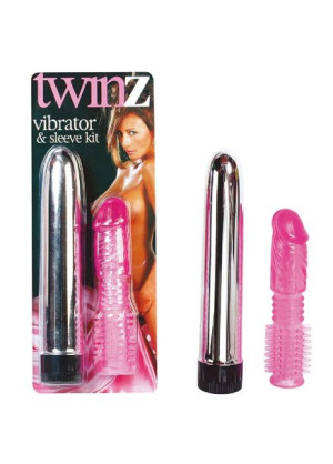 Twinz Vibrator Sleeve Kit Pink
