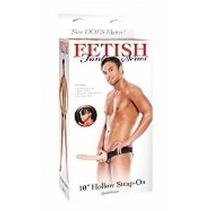10 Inch Hollow Strap-On Light skin tone