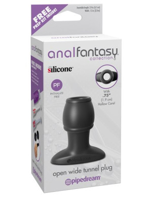 Open Wide Tunnel Plug Black