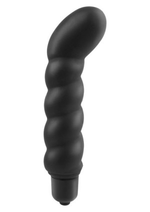Plug/vibr-RIBBED P SPOT VIBE BLACK