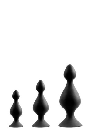 Zestaw-menzstuff 3-piece Anal Pawn Set Black