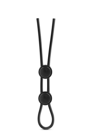 Stay Hard Double Loop Cock Ring Black