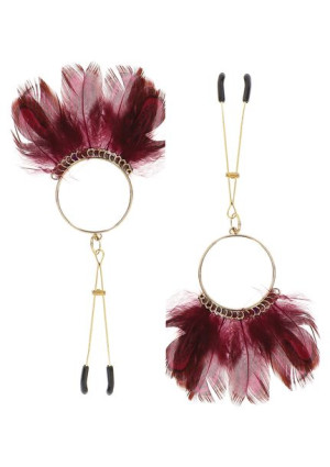 Tweezers With Feathers Gold