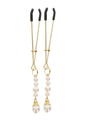 Tweezers With Pearls Gold