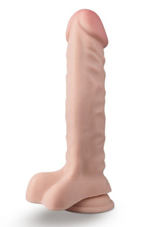 Dr. Skin Plus 9 Inch Posable Dildo With Balls Vanilla