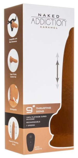 9" Thrusting Dong RC Caramel