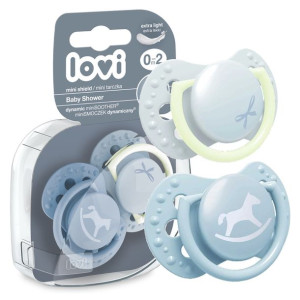 LOVI Smoczek uspokajający 0-2 miesiące BABY SHOWER BOY 2 sztuki