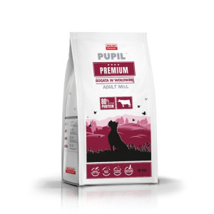 Karma sucha dla psa PUPIL Premium M&L bogata w wołowinę 12 kg