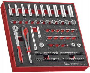 Zestaw narzędzi nasadkowych 1/4 Teng Tools TED1489