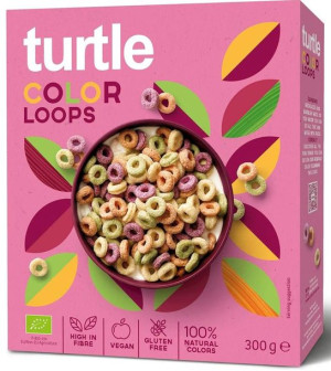 Płatki śniadaniowe krążki zbożowe bezglutenowe Bio 300 g - Turtle
