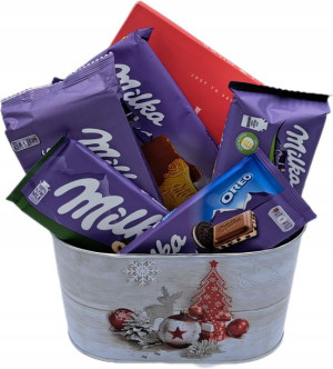 Kosz prezentowy koszyk upominkowy Milka