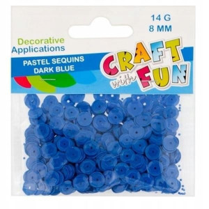 Cekiny pastelowe 8mm granatowy Craft with Fun