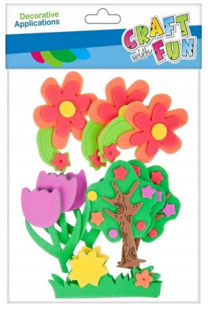 Drzewa i kwiatki samoprzylepne 12szt Craft with Fu