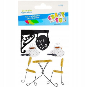 Naklejki dekoracyjne kawiarnia 6szt Craft with Fun