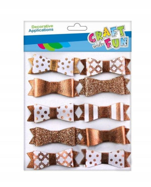 Kokardka samoprzylepna złota 10szt Craft with Fun