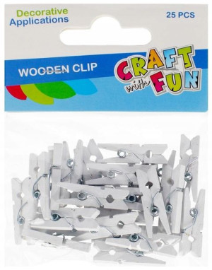 Spinacze drewniane 2,5cm 25szt Craft with Fun