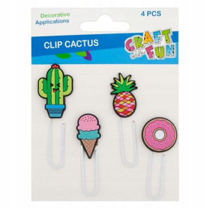 Spinacz ozdobny kaktus 4szt Craft with Fun