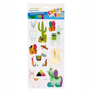 Naklejki lamy alpaki 3d 10szt Craft with Fun