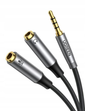 Rozdzielacz audio AUX UGREEN AV192 20cm Szary