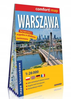 Comfort! map Warszawa 1:26 000 mapa kieszonkowa pr