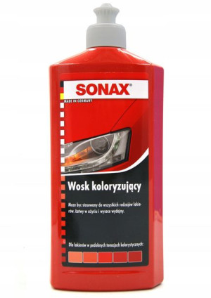 Sonax 250ml Wosk Koloryzujący Czerwony Mleczko
