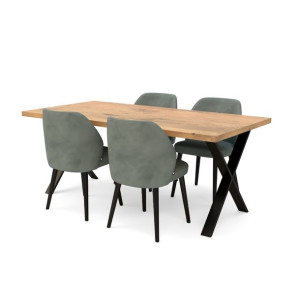 Stół prostokątny Metaland Stoły loft 120 x 80 x 75cm dąb Artisan
