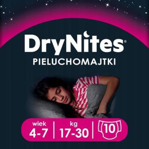 Pieluchomajtki HUGGIES DryNites Girl 4-7 lat (17-30kg) 10 szt