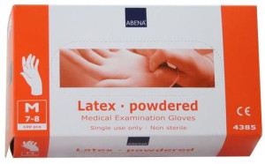 Rękawiczki latexowe ABENA 100 szt pudrowane