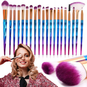 Zestaw 20 szt pędzli do makijażu pędzle unicorn