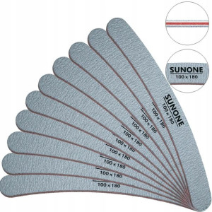 SUNONE 10x Pilnik do paznokci banan zebra 100/180