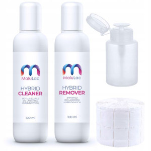 MaluLac 2x100 ml Cleaner Remover waciki dozownik
