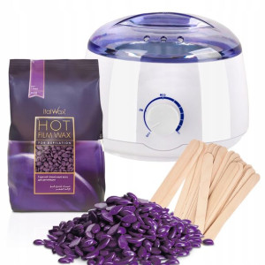 Zestaw do depilacji WOSK PLUM 250g podgrzewacz