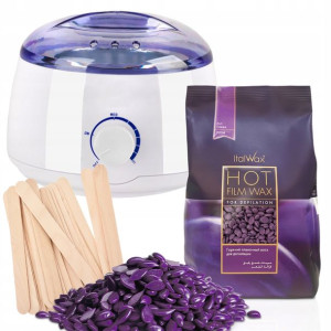 Zestaw do depilacji WOSK PLUM 500g podgrzewacz