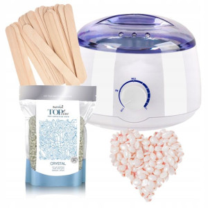 Zestaw do depilacji WOSK CRYSTAL 250g podgrzewacz