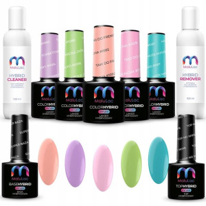 5x lakier hybryd MaluLac BAZA TOP CLEANER ACETON
