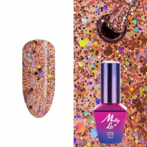 Molly lakier hybrydowy z drobinkami Rose Gold #33